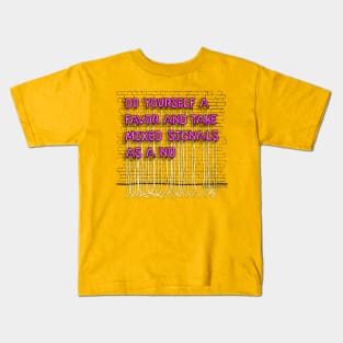 Mixed Signals (pink letters) Kids T-Shirt